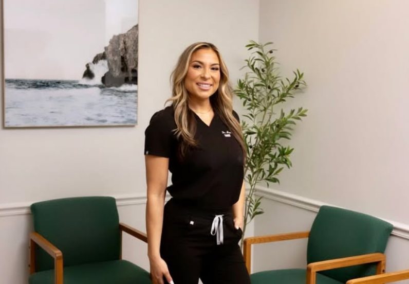 Dr. Nappi standing in the office waiting area